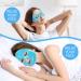 Rejuvenate and Refresh with Ice Face Mask and Eye Mask Set - Hot and Cold Compress Therapy for Pain Relief, Migraines, Puffiness - Reusable Gel Masks in Blue - Buy Online on GoSupps.com
