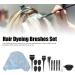 Hair Dyeing Tools Set DIY Hair Coloring Bowl Dyeing Hat Dyeing Brush Duck Billed Hair Clips Professional Salon Hair Coloring Kit - Buy Online on GoSupps.com