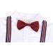 AmzBarley Baby Boys Gentlemans Tuxedo Rompers Set | Long/Short Sleeve Dress Shirt Pants Vest Bowtie | Black | 6-12 Months - Buy Online on GoSupps.com