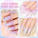 Pearl Gel Nail Polish Set - Shimmer Mermaid White Pink Purple Blue Glitter Pearlescent Shell Swirl Thread Effect - Soak Off UV LED Salon Quality - 6 Colors LW134 - Buy Online on GoSupps.com