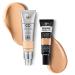 IT Cosmetics CC+ Cream with SPF 50+ Natural Finish Full Coverage Foundation (Light Medium - 1.08 fl oz) & Bye Bye Undereye Concealer Anti-Aging Makeup (25.0 Medium Natural - 0.4 fl oz)
