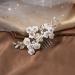 Housoutil Bridal Comb Wedding Hair Comb Hair Accessories for Girls Flower Hair Clip Wedding Ceremony Decorations Tiara White Pearl Bride Flower Head Color-preserving Copper Wire - Buy Online on GoSupps.com