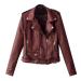 Hehiy Veste Cuir Femme Fermeture clair Manteau Capuche Court Veste leather jacket women winter artificial leather jacket women brown suede leather coat women Zara Halloween/Christmas Xl Wine