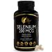 Coc March N.M.D. Selenium 200 mcg Thyroid & Immune Support Supplement Essential Mineral for Metabolism & Antioxidant Defense Gluten Free, Dairy Free & Vegan 3 Month Supply, 60 Capsules