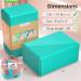 Trideer Yoga Blocks 2 Pack with Strap - Non-Slip EVA Foam Set for Women | 8ft Stretching Strap for Pilates, Fitness & Workouts - 9x6x3 -Turquoise - Buy Online on GoSupps.com