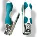 2 ALAZCO Nail Clippers with No Splash Storage Box Detachable Non-Slip Comfort Grip Stainless Steel Sharp Blades Trimmer Men Woman Kids Adults Arthritis Unsteady Hands Home Travel Gym Bag