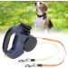 Dog Leash Double Headed with LED Flashlight Dual Pet Leash 360 Rotation Retractable for Medium Dogs Small Dogs - Buy Online on GoSupps.com