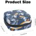 Anna Cowper Dark Blue Flower Birds Sanitary Napkin Storage Bag - Portable Period Pouch for Women & Girls - Multi-colored - 1Pcs - Buy Online on GoSupps.com