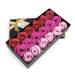 Bath Soap Rose Flower Floral Scented Soap Rose Petals Body Soap in Gift Box for Valentine's Day Anniversary Birthday Mothers Day, Gifts for Her (18 Pcs/Box Gradient Pink)