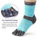 Meaiguo Women's Running Toe Socks - 4 Pairs, Grey/Blue/Pink/Purple - Buy Online on GoSupps.com