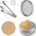 Tianzd 100pcs 10ml Aluminum Tins - Silver Screw Cans for Cosmetics Ointments & Candles | Includes 3 Spoons & 100 Etiquette Labels - Buy Online on GoSupps.com