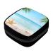 GIAPB Period Bag Sanitary Napkin Storage Bag Pad Holder for Period Makeup Pouch Beach Palm Tree Starfish Color5313