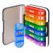 MURRI&MURRDI Large Weekly Pill Organizer 4 Times a Day Portable 7 Day Pill Box with Moisture-Proof Case Travel Pill Box for Vitamins Fish Oils Medications Supplements (28 Cells B Multi-Colored) B-multicolored 28 Cells
