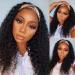 Deep Wave Head Band Wig - 18'' Human Hair Glue-Free Lace Front 150% Density Brazilian Virgin Hair for Black Women - Buy Online on GoSupps.com