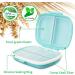 3 Pack 8 Compartments Travel Pill Box Organizer | Daily Portable Medicine Vitamin Holder Container | Moisture Proof Small Pill Case | Pocket Purse Size | Pink+Blue+Green - Buy Online on GoSupps.com