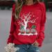 Women's Christmas Snowman & Penguin Print Sweatshirt | O-Neck Raglan Top | Comfy Xmas Jumper & Winter Sweater - Z36 Red (Size M) - Buy Online on GoSupps.com