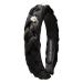 Alpenfl stern Costume Headband Linen Braided Look & Rhinestone Edelweiss Greta Women's Hair Accessories Non-Slip Headband Braided for Dirndl (Black) ADV145