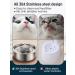 Stainless Steel Cat Water Fountain 2.0L/67oz - Ultra-Quiet Pump, LED Light, Dishwasher Safe - Ideal for Puppy and Cat - Buy Online on GoSupps.com