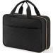 Lifewit Travel Toiletry Bag Large Hanging Makeup Bag Organizer for Women Transparent Travel Cosmetic Bag with Hanging Hook for Full Size Bottles Vacation Essentials Medium Black Black M