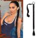 Sofeiyan braid extensions ponytail extension with hair tie 66cm long braided ponytail extension dark brown natural hair extension synthetic braid hair part for women 66cm (pack of 1) dark brown