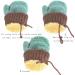 Infant Toddlers Cute Cartoon Winter Gloves | Dual Layer Plush Knitted Mittens for Baby Girls Boys 0-3 Years | Light Green - Buy Online on GoSupps.com