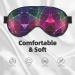 Red Galaxy Constellation Print Eye Mask | Unisex Light Blocking Sleep Mask for Deep Rest Adjustable Comfort - Buy Online on GoSupps.com