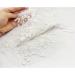 3D White Sequin Bead Floral Lace Trim Applique Patches - Wedding Dress DIY (1 Pair) - Buy Online on GoSupps.com