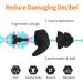 Noise Cancelling Ear Plugs - Super Soft Reusable Silicone for Sleep Work Study & Swimming - Black - Buy Online on GoSupps.com