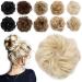 Tess hair part dutt hair tie with hair wavy Small hair knot upd hairstyles cheap hair extension extensions for women 30g blonde