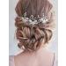 Gorais Flower Bride Wedding Hair Pins Silver Leaf Bridal Hair Pieces Rhinestone Hair Accessories for Women and Girls (Pack of 3) (A-Silver)