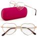 Blue Light Glasses For Woman Cute Gold Frame Heart Shaped Bluelight Glasses Blue Light Blocking Glasses for Computer Screen Phone TV Gaming