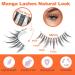 Manga Lashes Clear Band False Eyelashes - 7 Pairs Natural-Look Anime Inspired Wispy Faux Mink Pack - Kmilro Style 2 - Buy Online on GoSupps.com