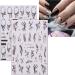 jmeowio JMEOWIO 10 Sheets Marble French Tip Nail Art Stickers Decals Self-Adhesive Leaves Nail Supplies Nail Art Design Decoration Accessories - Buy Online on GoSupps.com