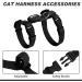 VKPETFR Cat Harness and Leash Set Escape Proof for Walking Adjustable Cute Kitten Harness Leash with Airtag Holder for Small Large Cats Lightweight Soft Walking Travel Harness (Black) - Buy Online on GoSupps.com