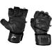 Elite Leather Gym Gloves with 2 Wide Wrist Wraps - Black X-Large - Buy Online on GoSupps.com