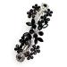 Faship Black Crystal Flower Hair Barrette - Stunning Hair Accessory - Buy Online on GoSupps.com