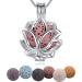 Infuseu aromatherapy necklace with trailer for essential oil four-pointed star "I miss you all the time" jewelry vegan unusual gift for women Lotus