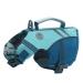Vivaglory sports style life jacket for dogs with an excellent buoyancy adjustable & durable life jacket with a safe fastening system for small dogs cyan XS: 43-51 cm (chest circumference) Cyan