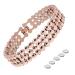 Jeroot magnetic bracelets made of titanium steel for women closure stainless steel bracelet magnet 3x starch women magnetic bracelet ultra-strong (3500 gauss each) energetix magnetic jewelry rose gold