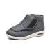 Men Orthopedic Diabetic Shoes Mens Winter Soft Wool Keep Warm Adjustable Straps Diabetic Edema Shoes Extended Widths Lightweight Comfy Shoes for Swollen Feet Plantar 8 Gris