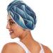 Ocean Wave Hair Towel 2 Pack - Super Absorbent Quick Dry Turbans for Women & Girls | International Shipping Available - Buy Online on GoSupps.com