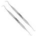 Professional Dental Tartar Scraper Tool - Double Ended Tartar Remover for Teeth, Dental Pick, Plaque Remover, Tooth Scraper - Added Tooth Cleaning at Home - 100% Surgical Stainless Steel-45-10127 (2) 2 Count (Pack of 1)