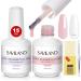 SAVILAND Builder Nail Gel Kit - 2 Colors 5-in-1 Nails Builder Extension Gel Clear&Nudes Hard Gel for Nails Nail Extension Kit with 100pcs Nail Forms Nail Clips for Professionals & Beginners