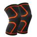 BESKEY Knee Support (Pair) Anti Slip Knee Brace Elastic Breathable Knee Compression Sleeve Help Joint Pain Relief for Arthritic Sufferer and Recovery from Injuries Fit for Sports (XL Orange) X-Large Orange