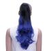 IMISSU Long Curly Ombr Blue Claw Ponytail Hair Extensions | Clip-in Hairpiece for Effortless Style - Buy Online on GoSupps.com