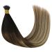 Youngsee 40cm Balayage Nano Ring Hair Extensions - Real Hair Brown & Blonde Shades (#2/6/24) | Premium Quality Nano Beads - Buy Online on GoSupps.com