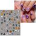 JMEOWIO 3D Embossed Halloween Nail Art Stickers Decals Self-Adhesive 5D Yellow Star Nail Supplies Nail Art Design Decoration Accessories 4 Sheets - Buy Online on GoSupps.com