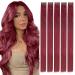 Runature clip in Extensions Burgundy Clip in Burgundy Hair extension Real hair clip 18 inch extensions real hair clips 45cm 5 piece 45cm-25g #burg