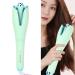 Auto Hair Curler Iron Negative Automatic Curling Iron with Long Barrel for Waves and Curls Anti Scald Anti Tangle Rotating Curling Wand for Hair Styling Green