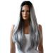 CAISHA 70cm Lace Front Wig Fashion Wig Long -haired Heat -resistant Japanese synthetic ombr gray Mix LFW1004 Ombr Grau Mix #3534 LFW1004